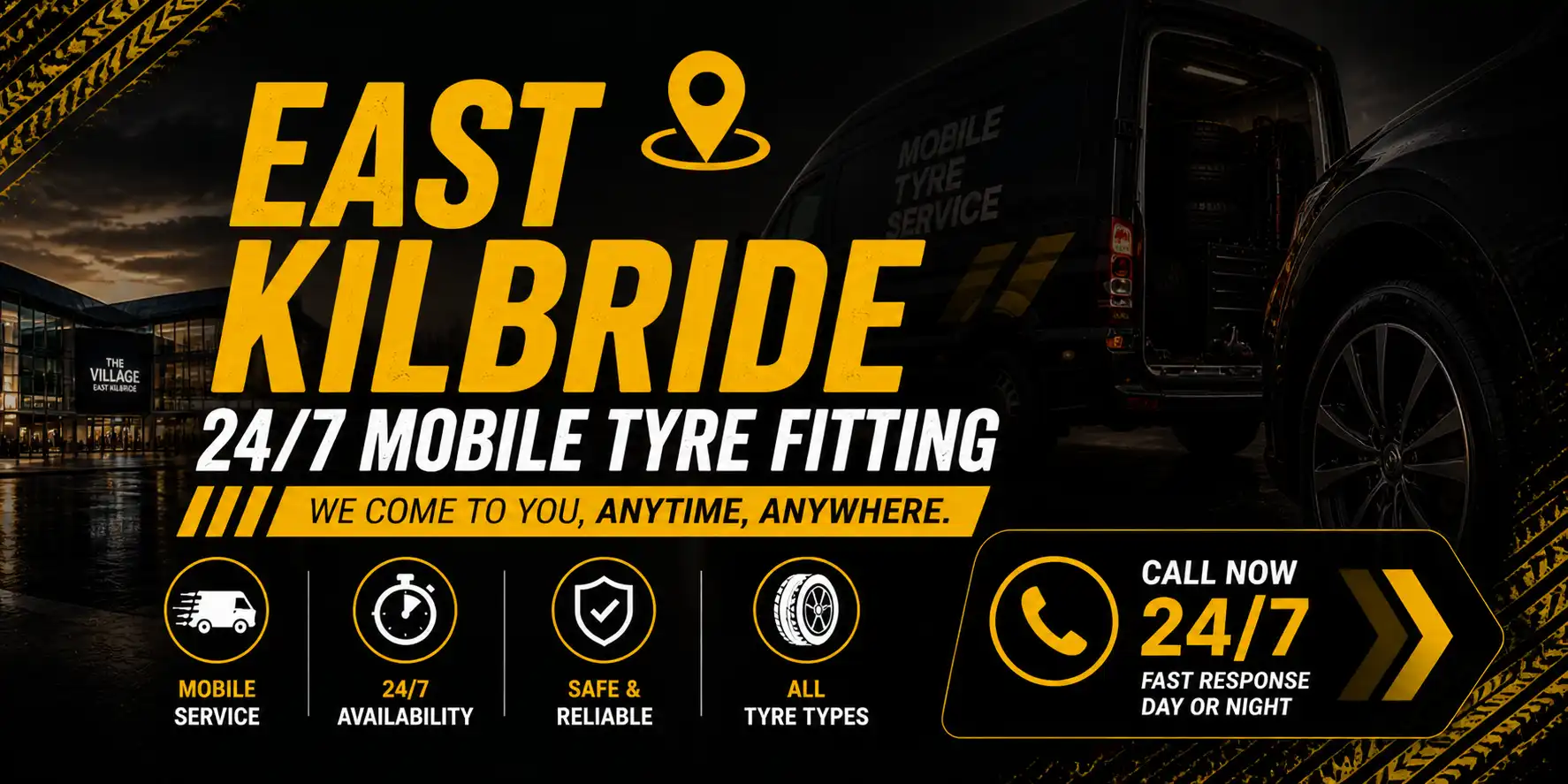 Mobile tyre fitting service in East Kilbride
